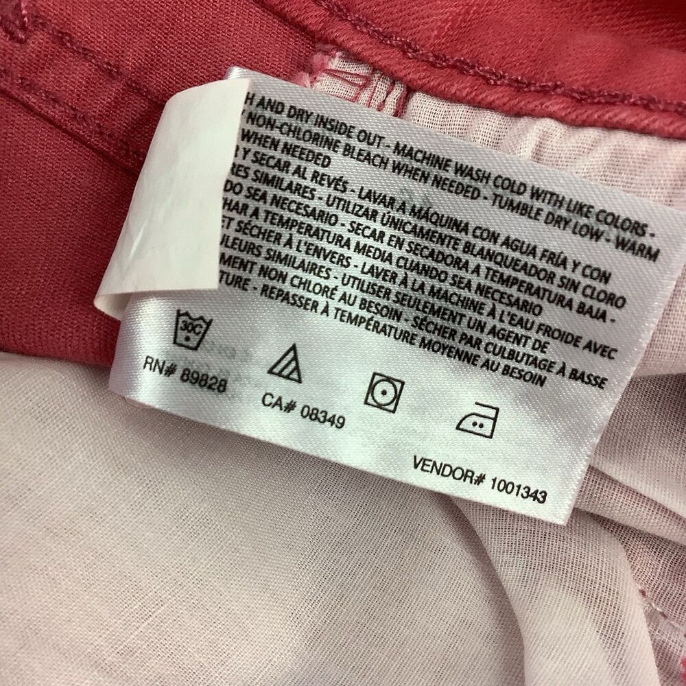 Nine West Chrystie Pink Capri Pants Jeans Women Size 16 36X23 Preppy Coastal - Picture 12 of 16